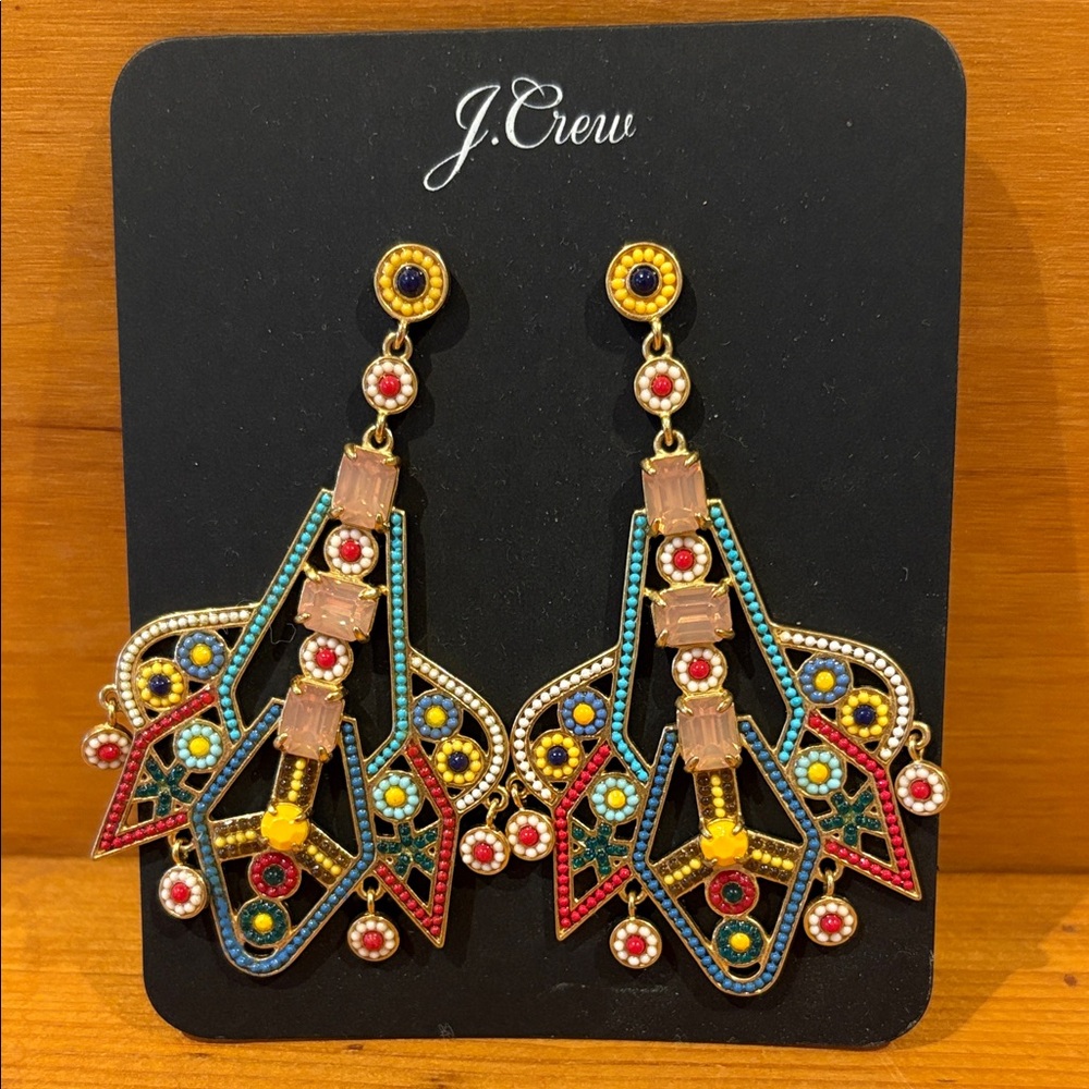 J. Crew Vibrant Geometric Earrings